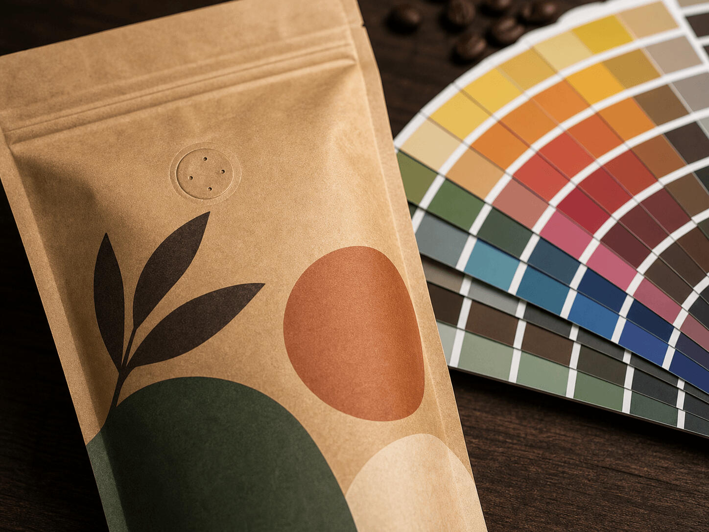 Custom printed coffee bag